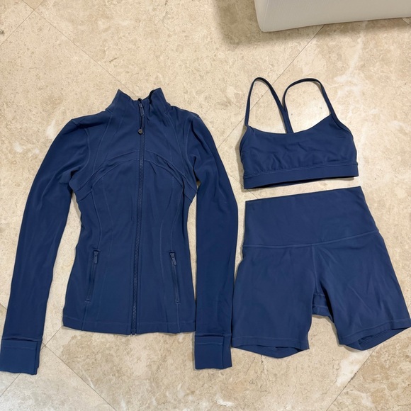 lululemon athletica Other - Lululemon 3 piece set - define jacket, flow y bra, align shorts